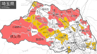 人口密度の都道府県別ランキング堂々４位の埼玉県が抱える消滅可能性自治体